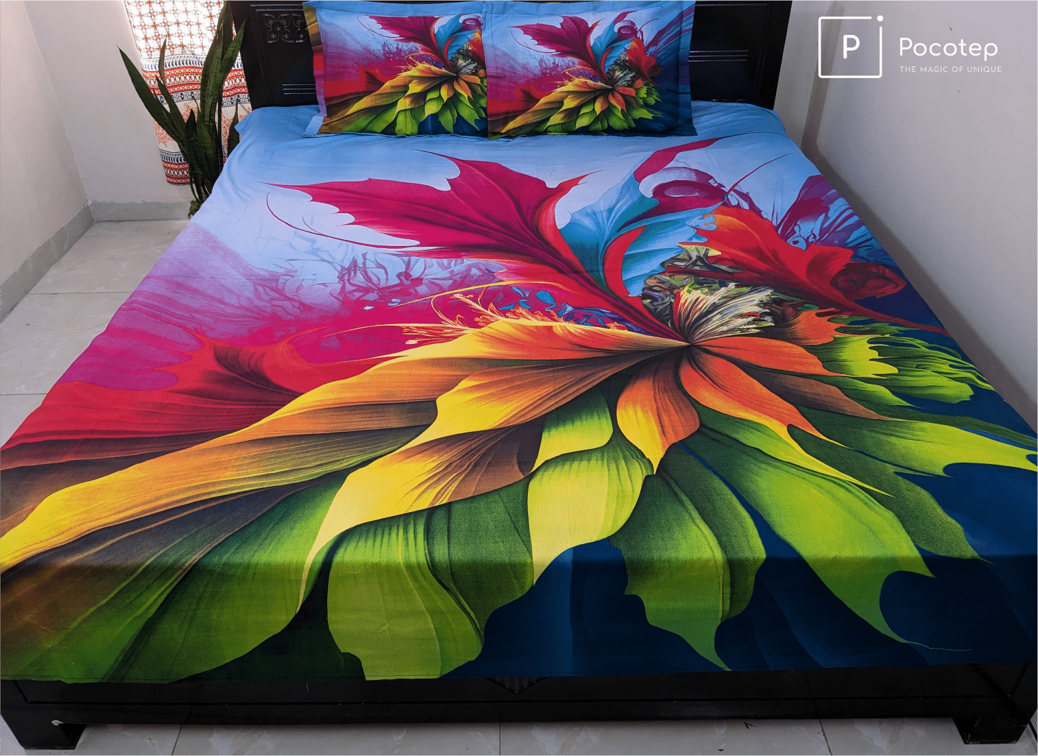 100% Twill Fabric High Quality Standard Design Bedsheet  (৩ পিসের সেট)